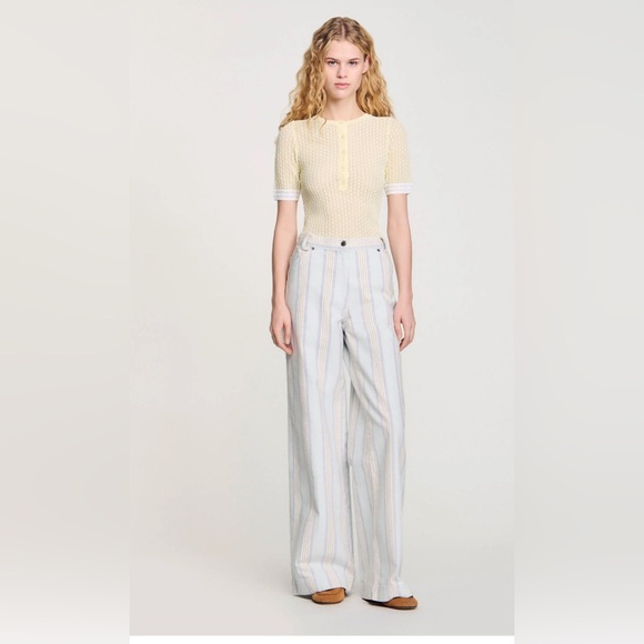 Sandro Striped Jeans- New With Tags - Picture 1 of 4